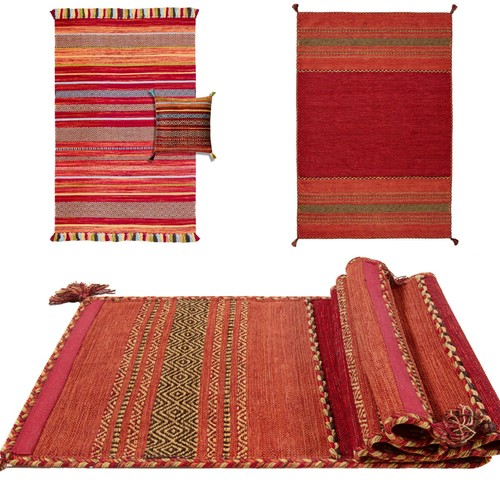 Tappeto kilim indiano fatto - indiano, a