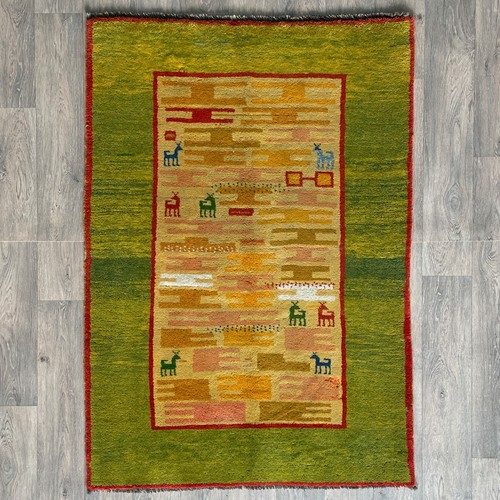 Tappeto gabbeh persiano verde - tappeto,